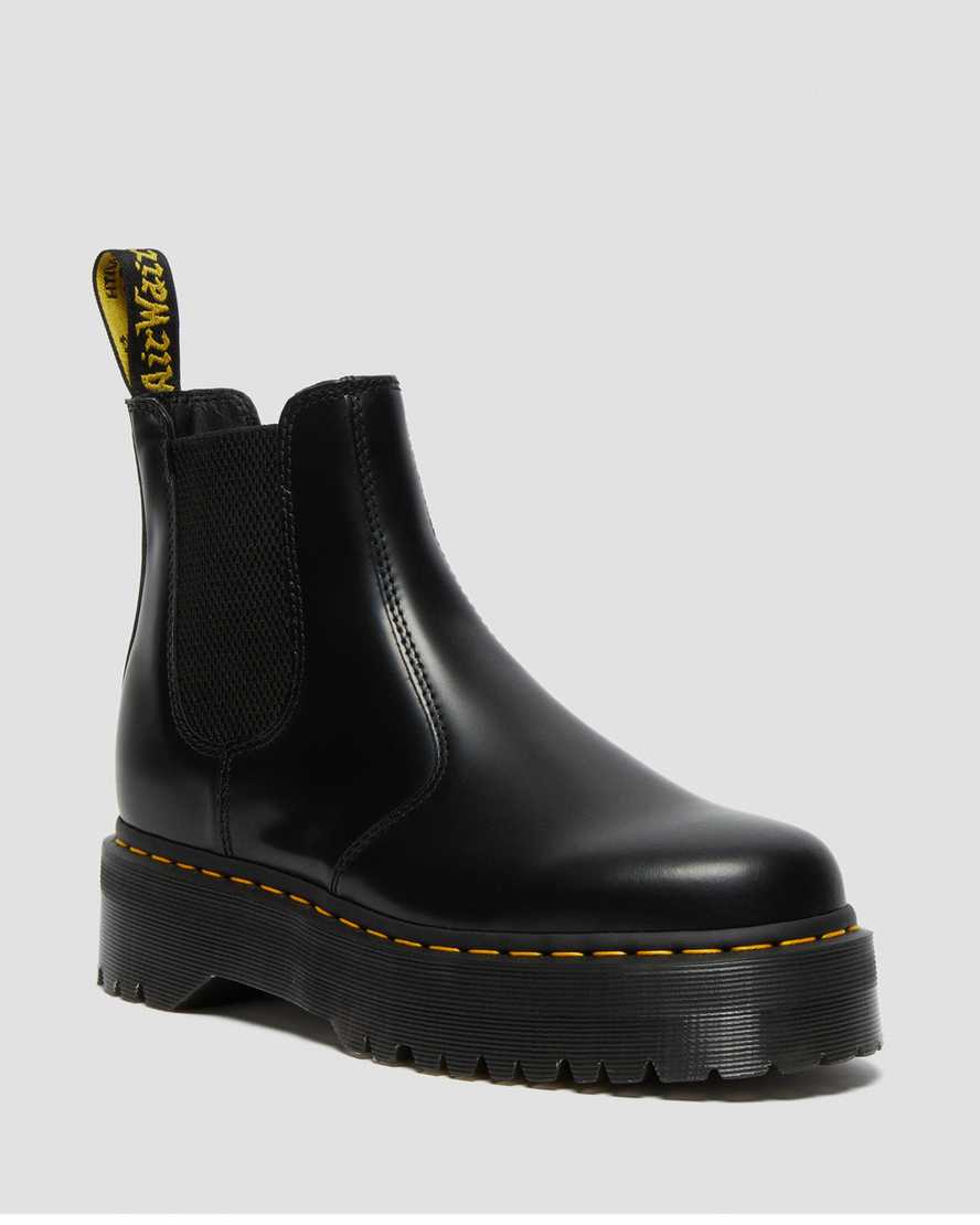 2976 QUAD LEATHER PLATFORM CHELSEA BOOTS