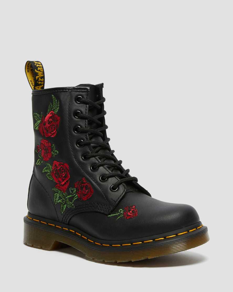 1460 VONDA FLORAL LEATHER ANKLE BOOTS