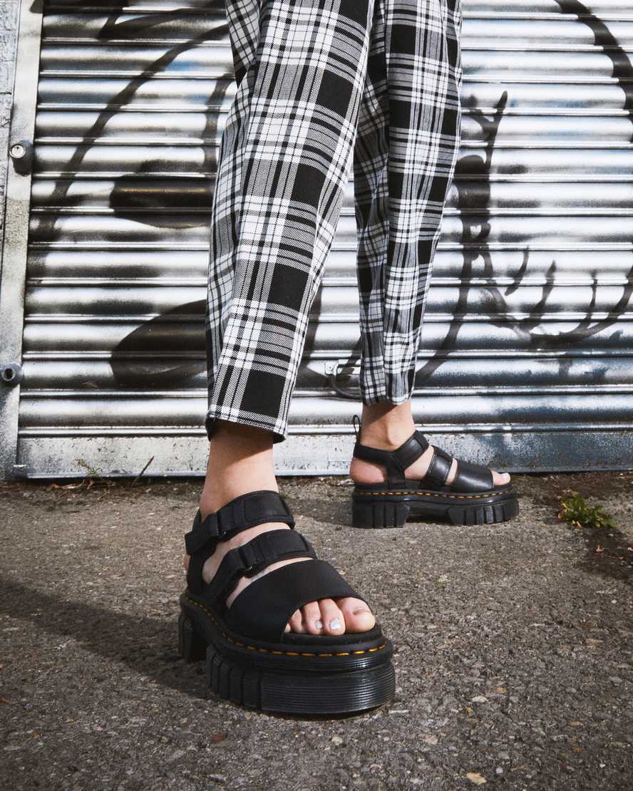 Ricki Nappa Lux Leather 3-Strap Platform Sandals
