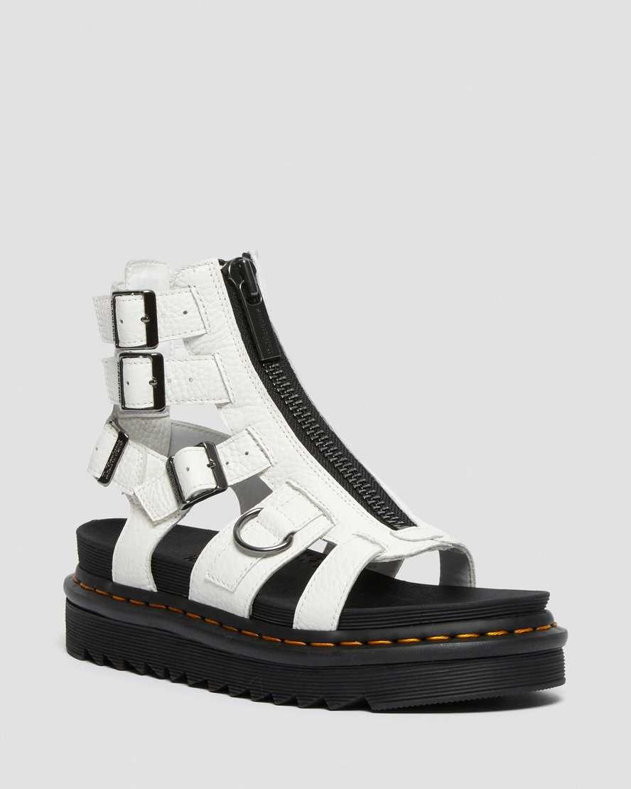 Olson Zipped Leather Strap Sandals