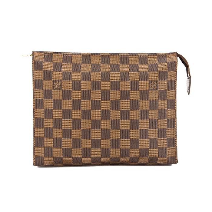 Louis Vuitton Damier Ebene Clutches Brown