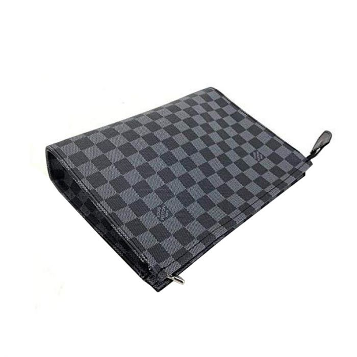 Louis Vuitton Damier Graphite Clutches Black