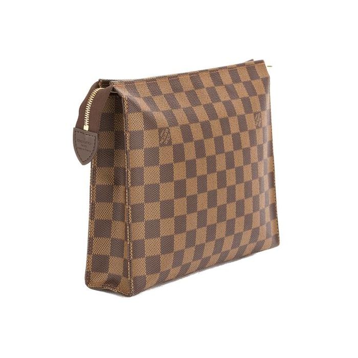 Louis Vuitton Damier Ebene Clutches Brown