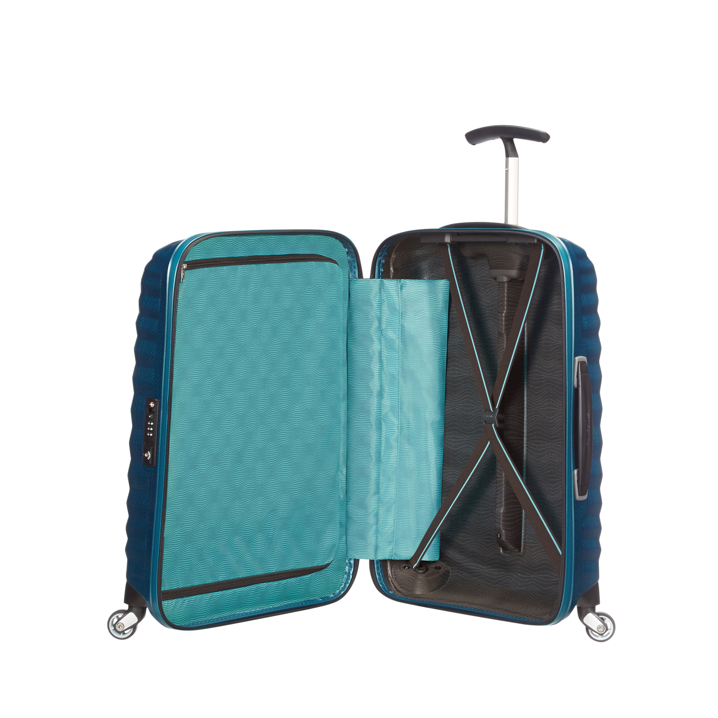 Black Label Lite-Shock Carry-On Spinner Petrol Blue