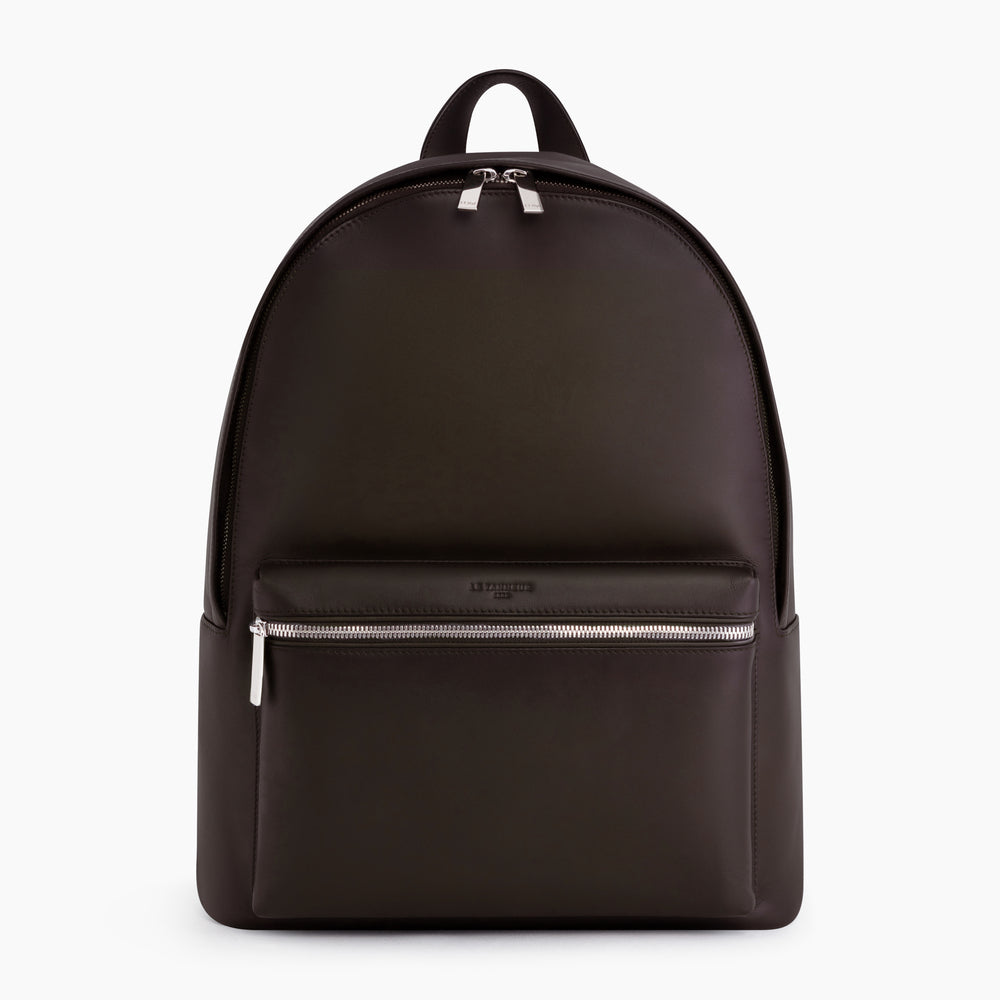 Sac à dos zippé Albert en cuir lisse