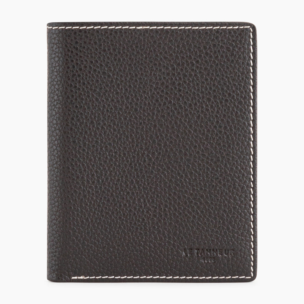 Charles pebbled leather card holder