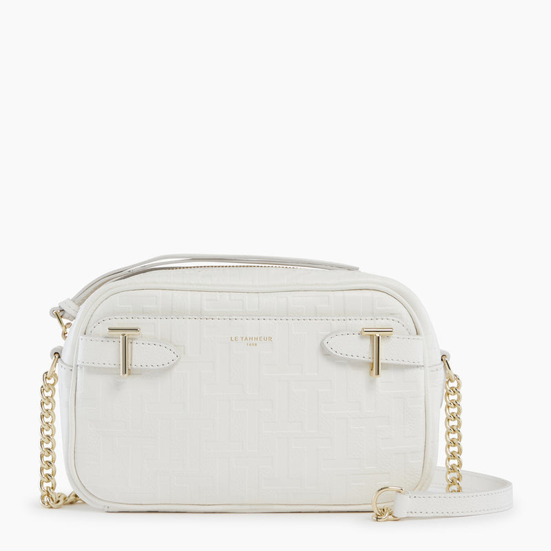 Laura crossbody bag in T-printed leather