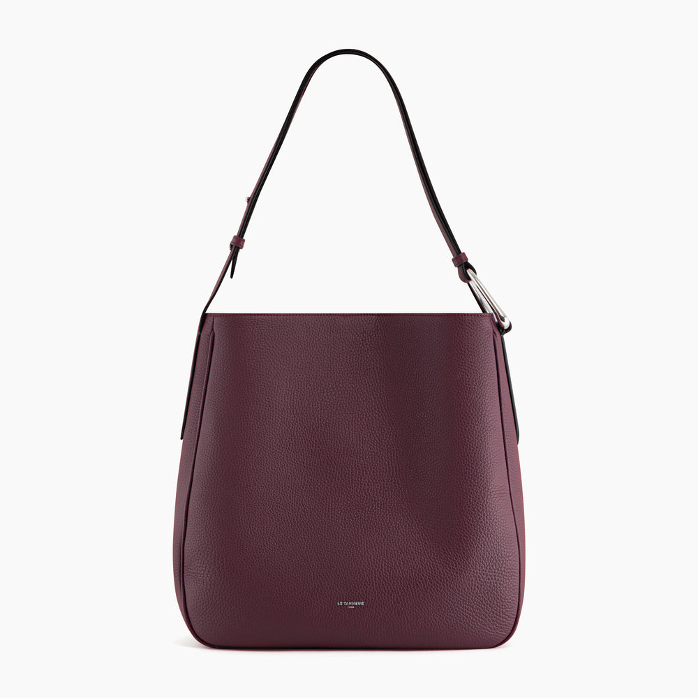 Madeleine large hobo bag in grained leather