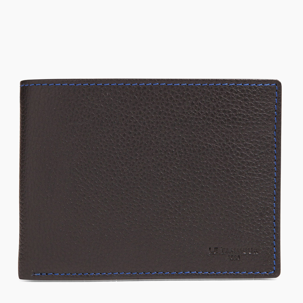 Zipped Charles pebbled leather wallet
