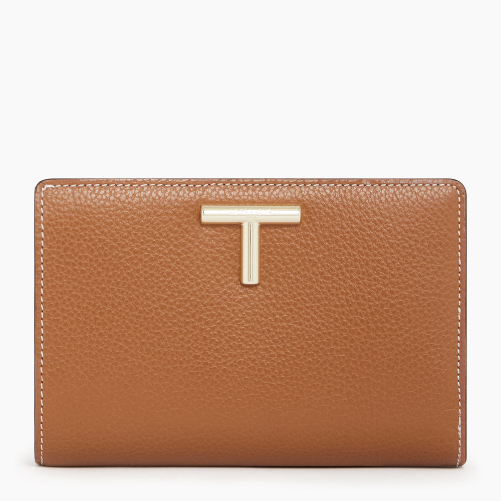 Gisèle medium-sized wallet in pebbled leather