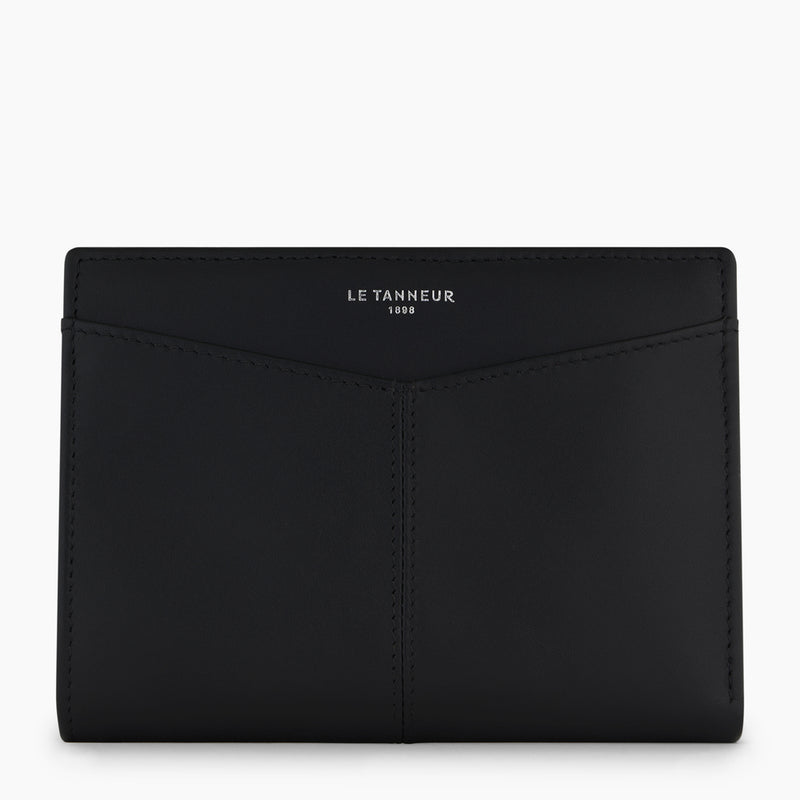 Charlotte wallet with zipped coin pocket in leather