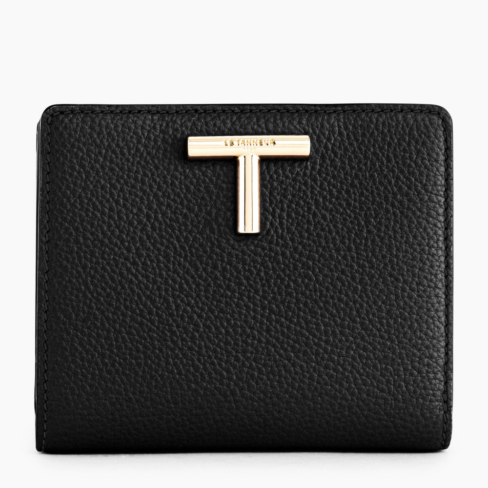 Gisèle small wallet in pebbled leather
