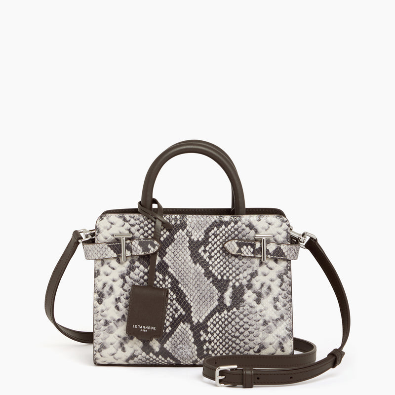 Emilie small handbag in python-embossed leather