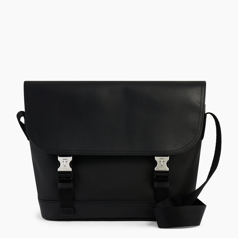 Maurice bag with crossbody strap and flap closure in coated canvas