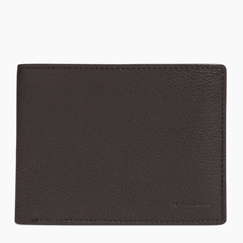 Flap 2 shutters Charles pebbled leather wallet