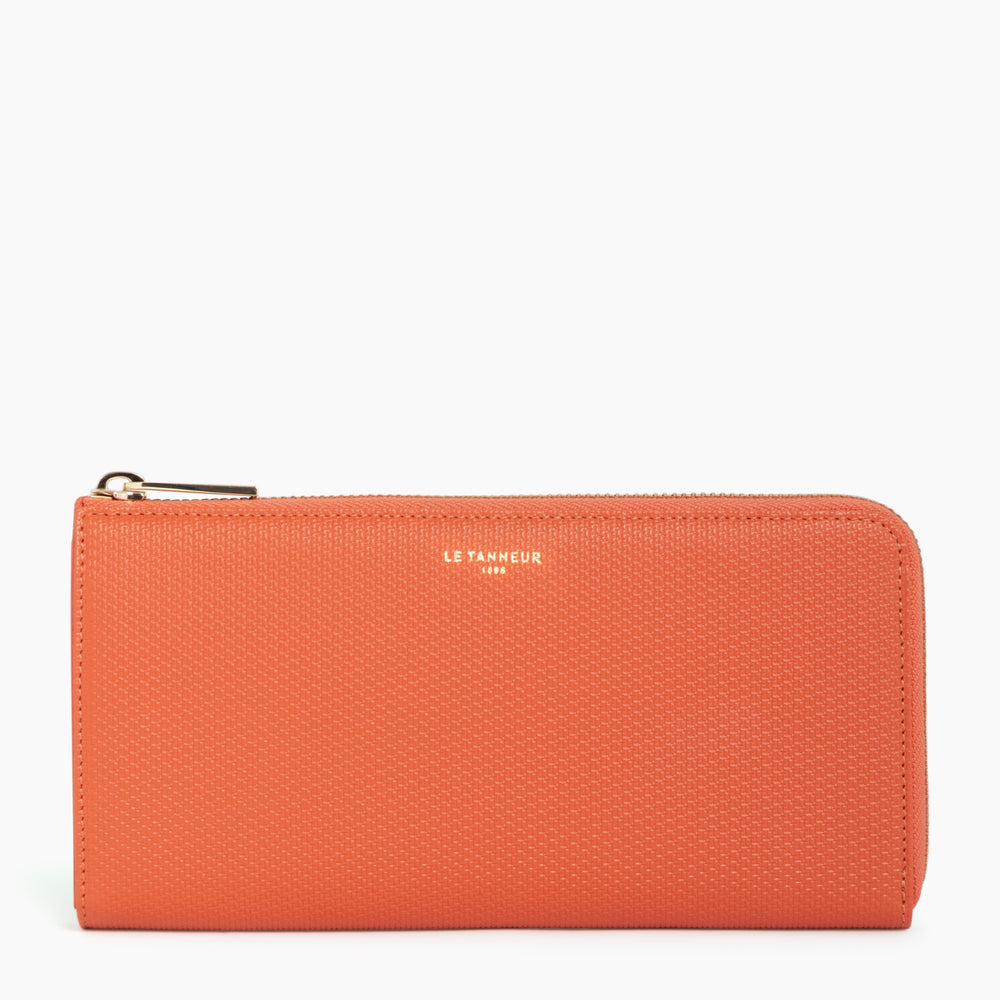 Emilie zipped travel companion in monogrammed leather