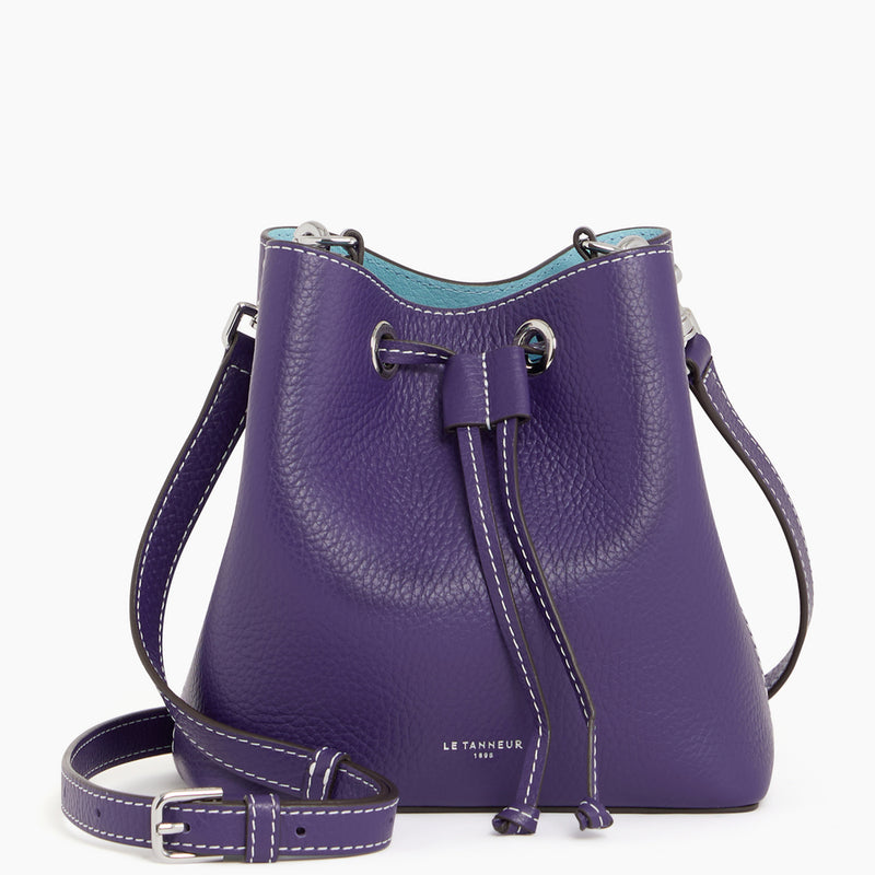 Louise min bucket bag in pebbled leather
