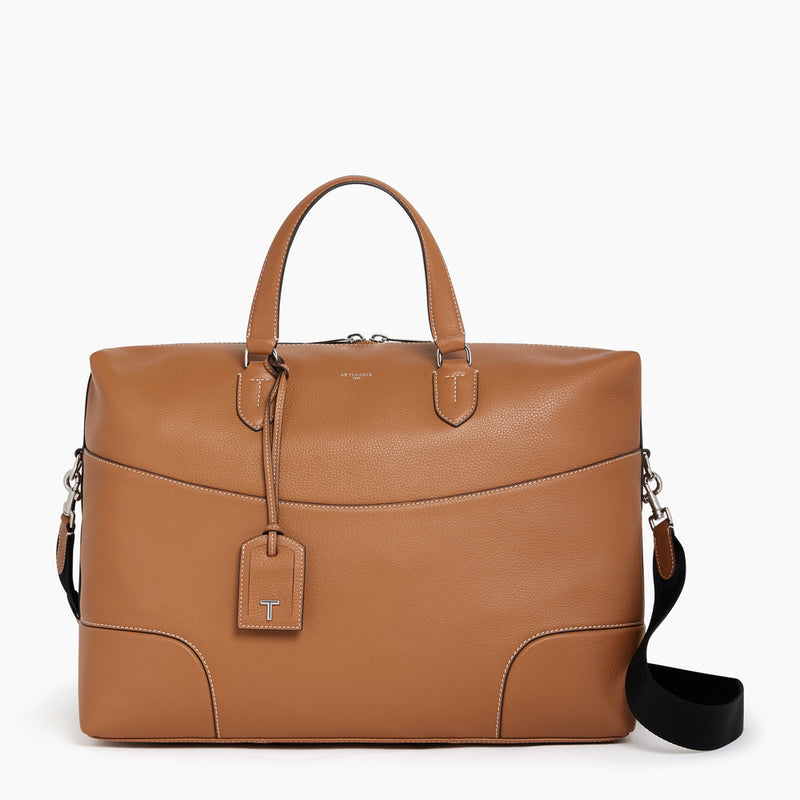 Romy 24h travel bag in pebbled leather
