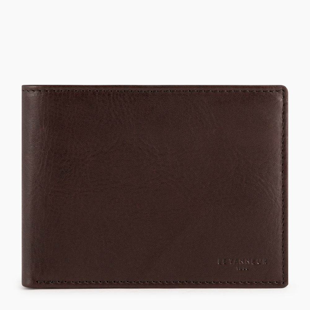 Horizontal Zipped pocket Gary oiled leather wallet