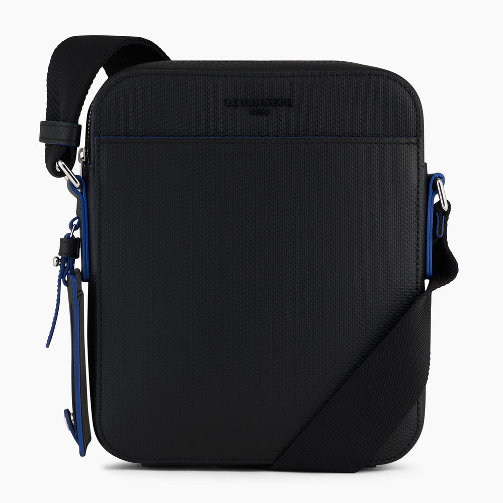 Emile small satchel in monogrammed leather