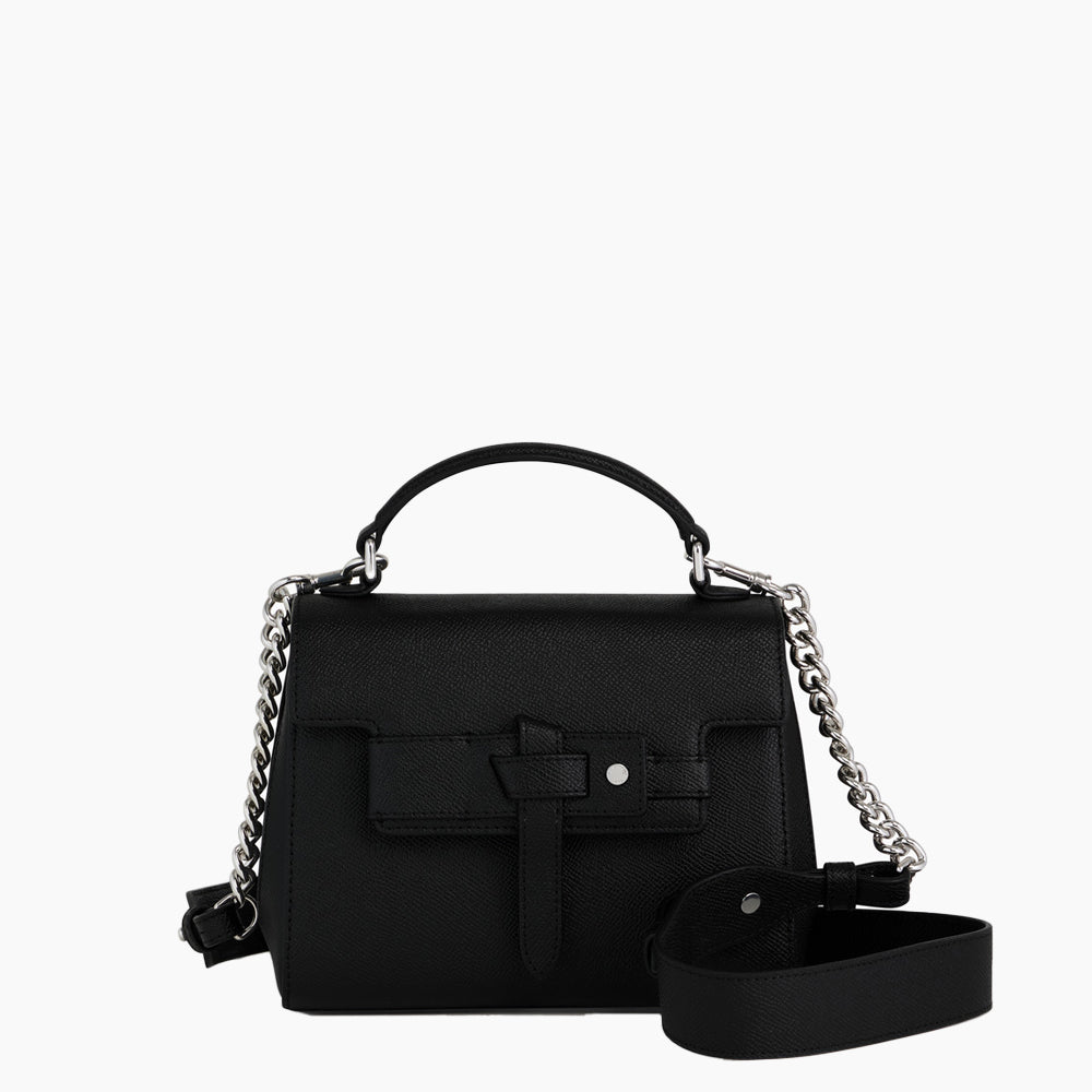 Sabrina small leather handbag with flap