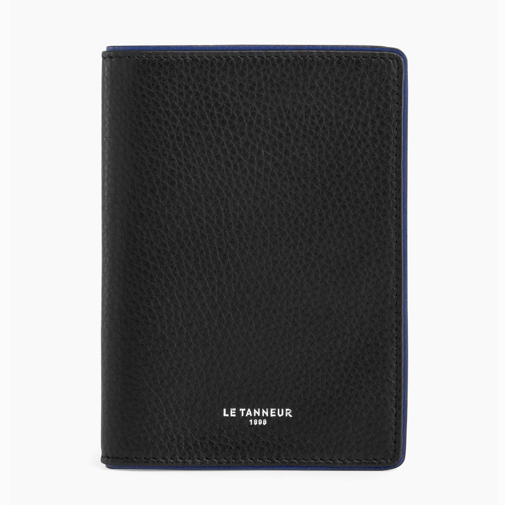 Augustin pebbled leather passport holder