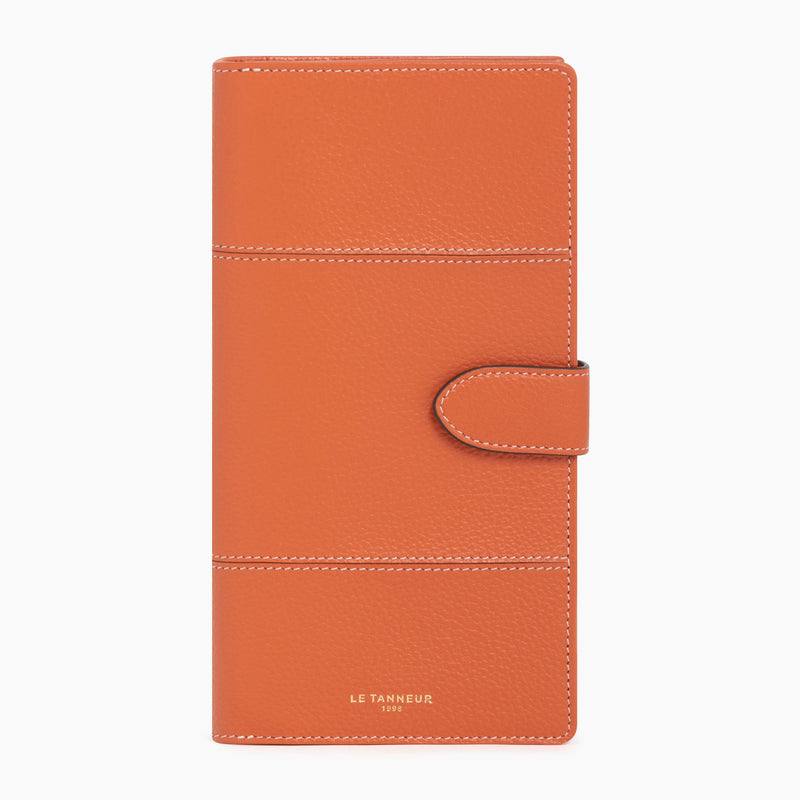 Juliette checkbook cover in pebbled leather