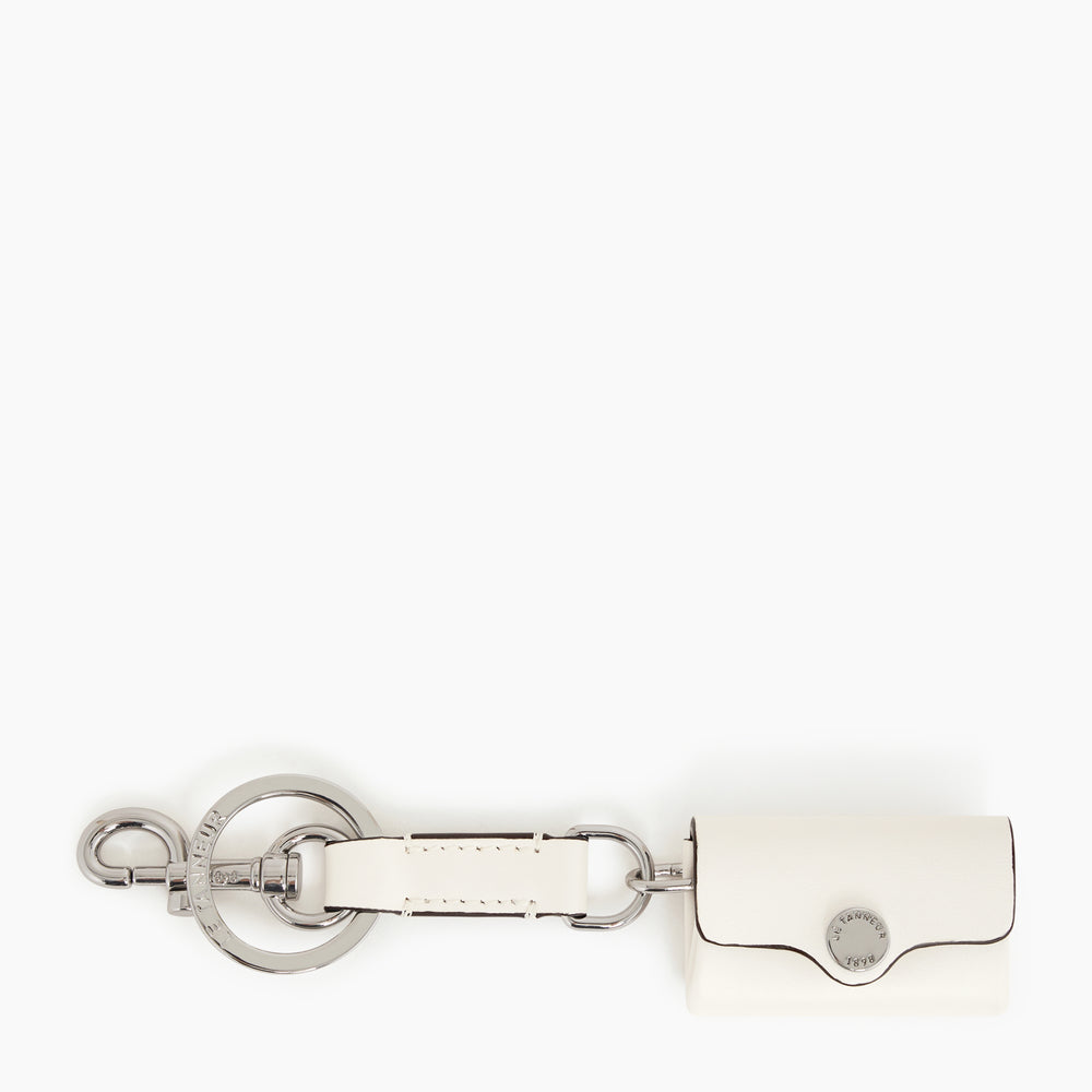 Sans Couture pebbled leather keyring