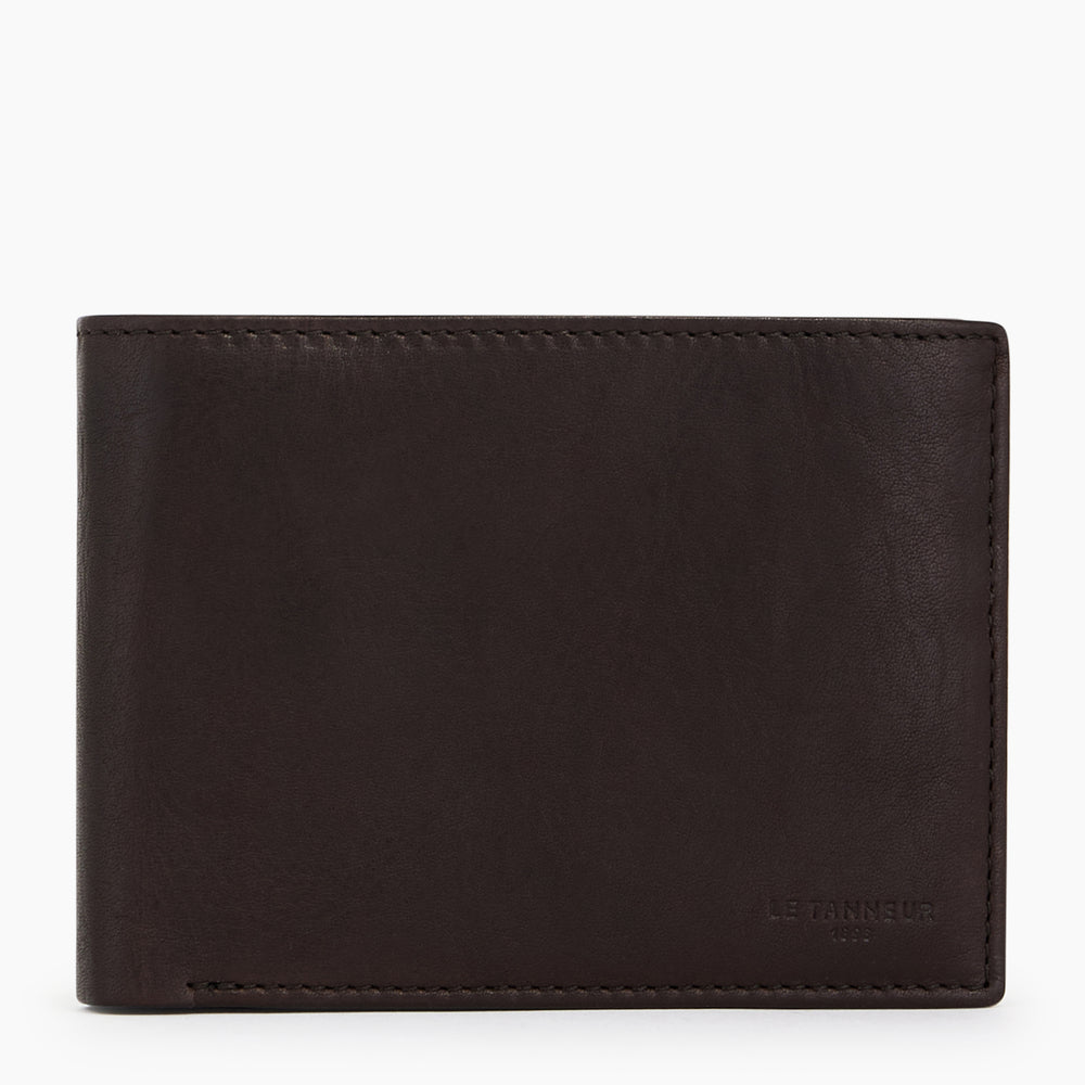 Horizontal Zipped pocket Gary oiled leatherwallet