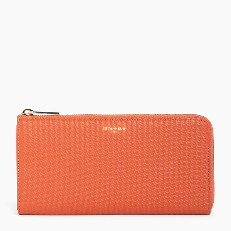 Emilie zipped travel companion in monogrammed leather