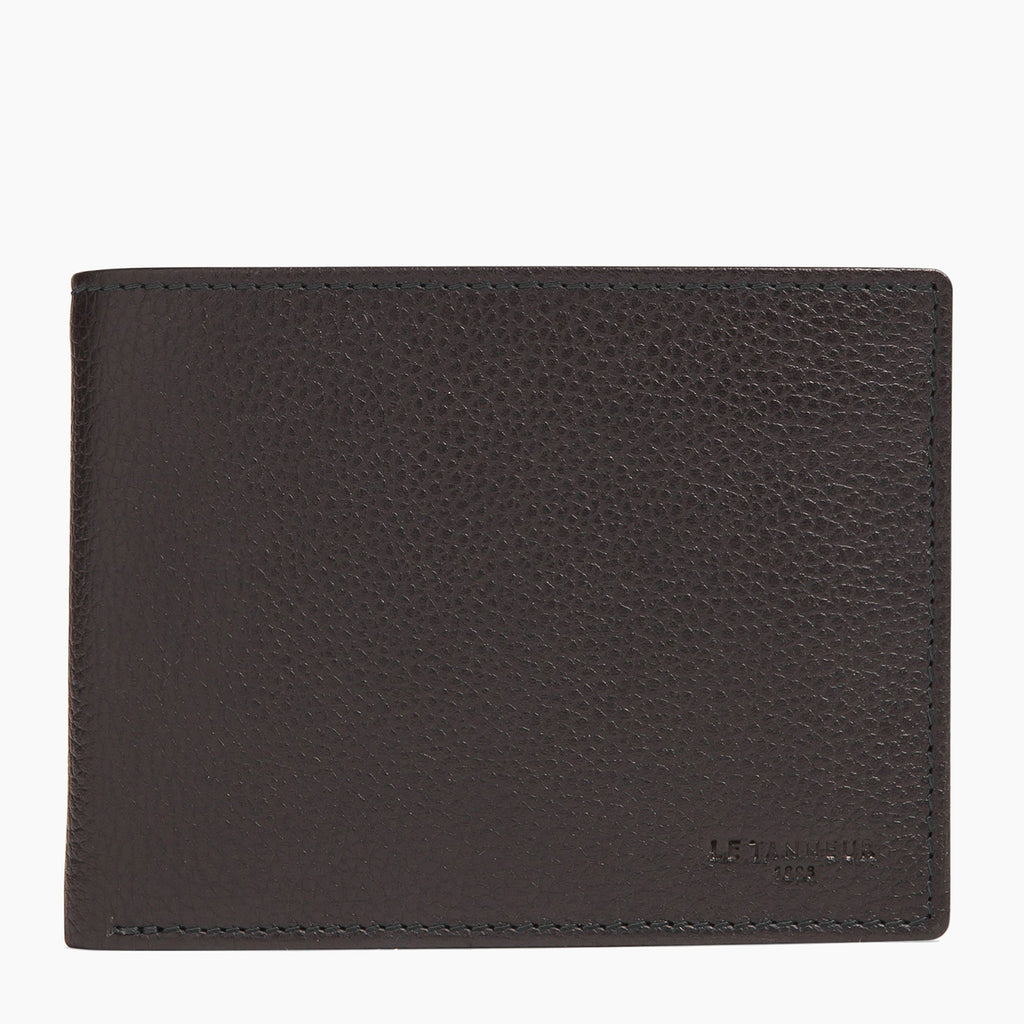 Zipped Charles pebbled leather wallet