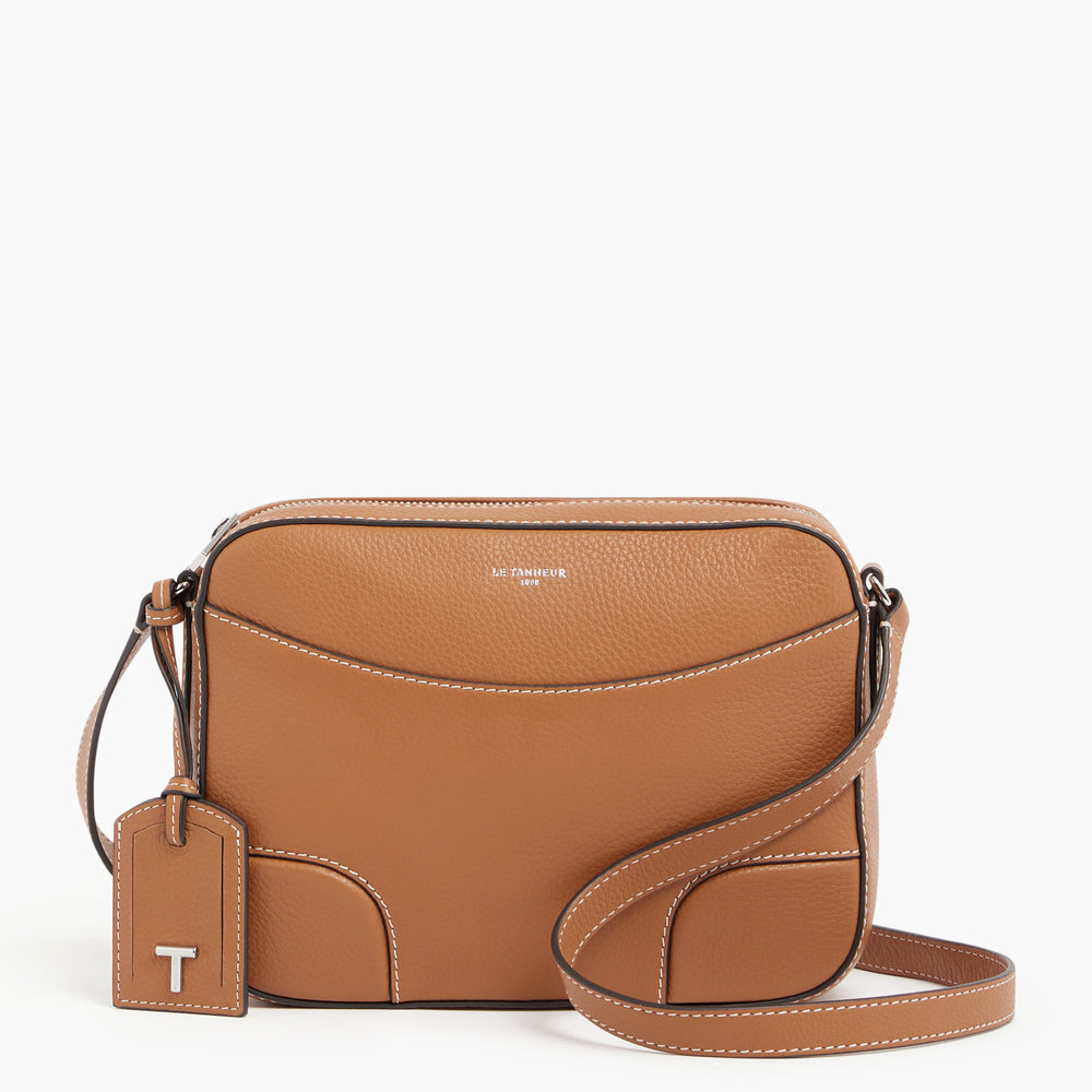 Romy medium, crossbody bag in pebbled leather