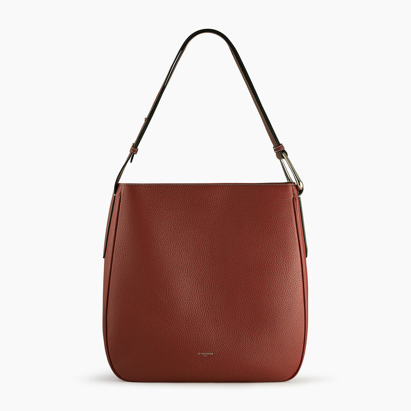 Madeleine large hobo bag in grained leather