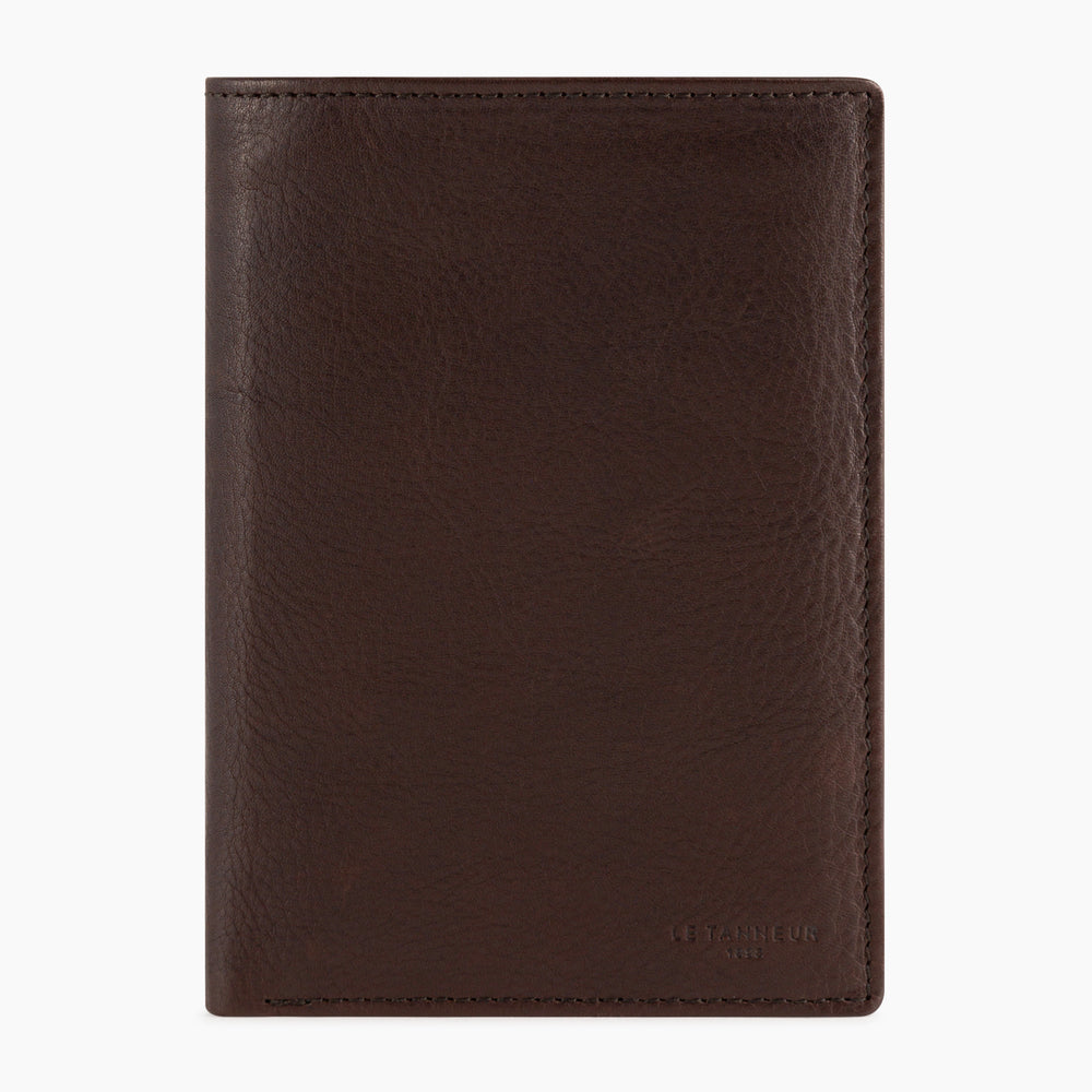 Large zipped Gary oiled leather wallet 2 shutters