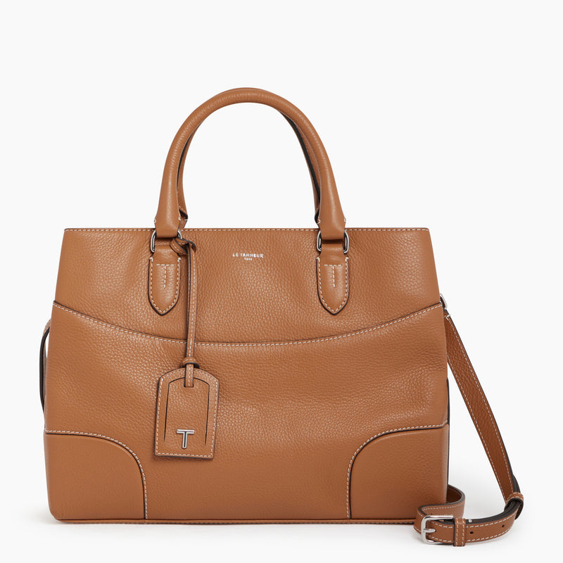 Romy large handbag in pebbled leather