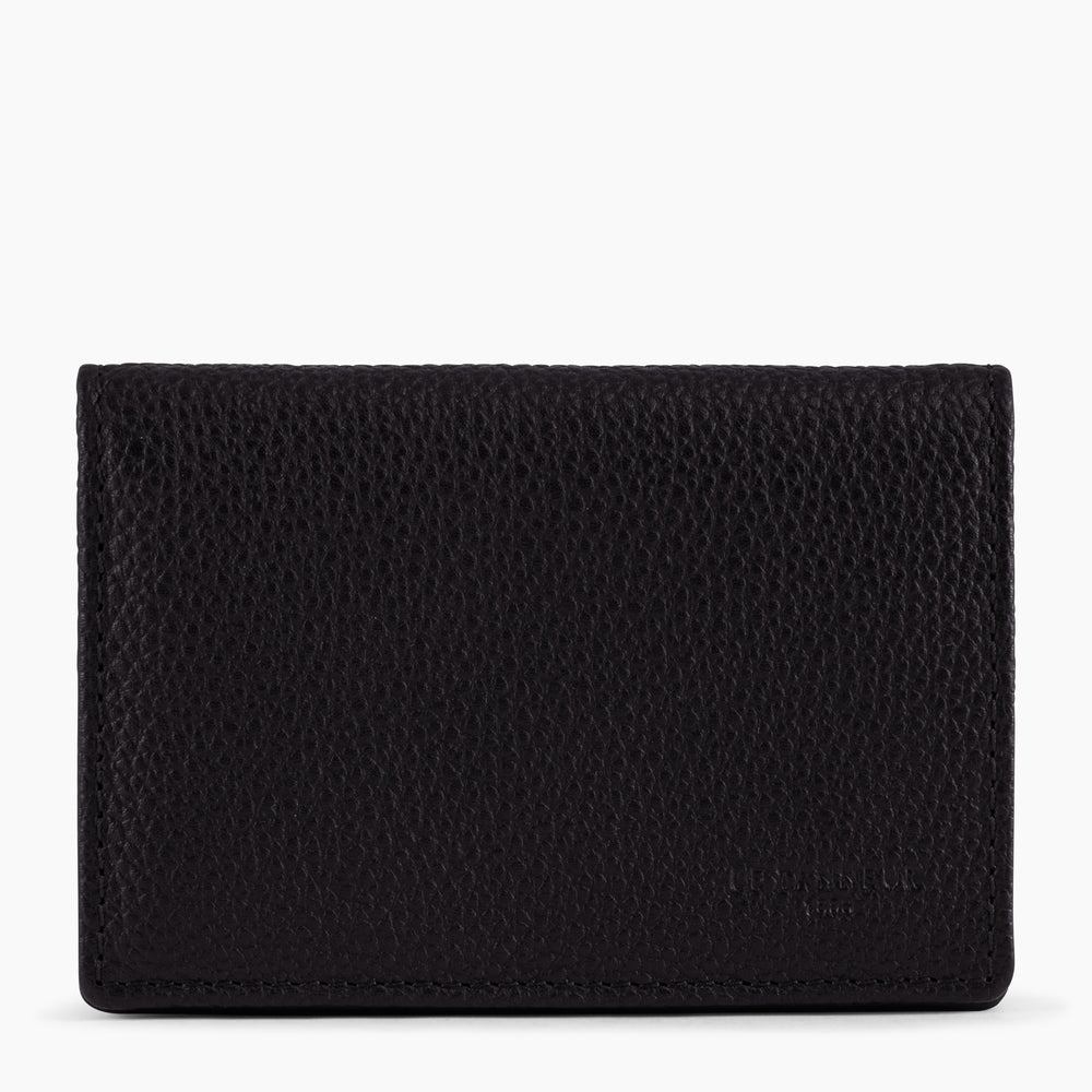 Charles card holder in pebbled leather
