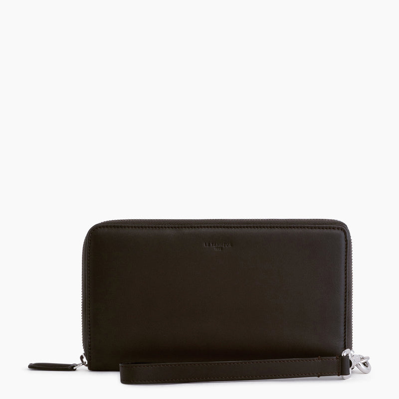 Albert zipped travel companion in smooth leather