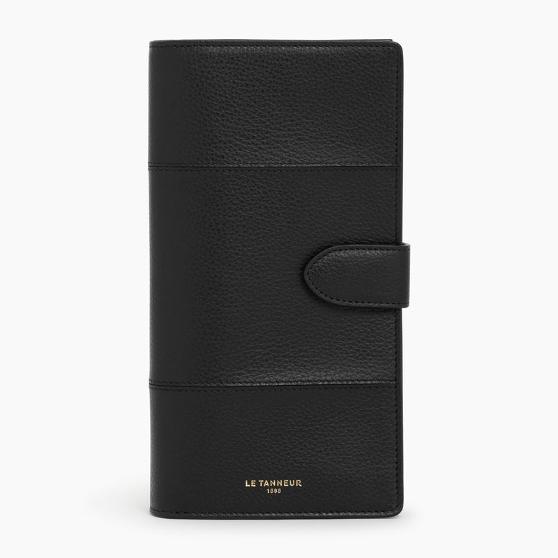 Juliette checkbook cover in pebbled leather