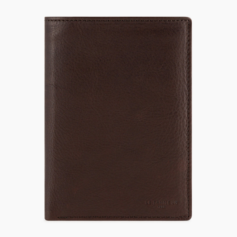 Large zipped Gary oiled leather wallet 2 shutters