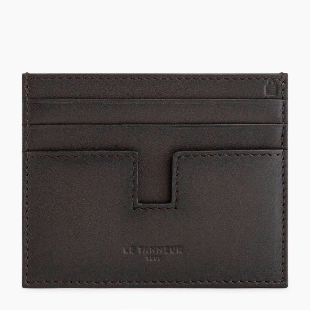 Porte cartes Albert en cuir lisse