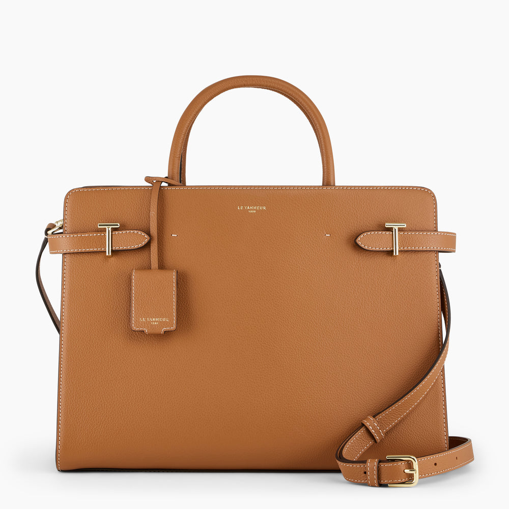 Emilie large handbag in pebbled leather