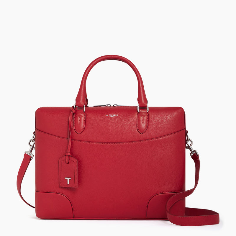 Romy 14 document holder in pebbled leather