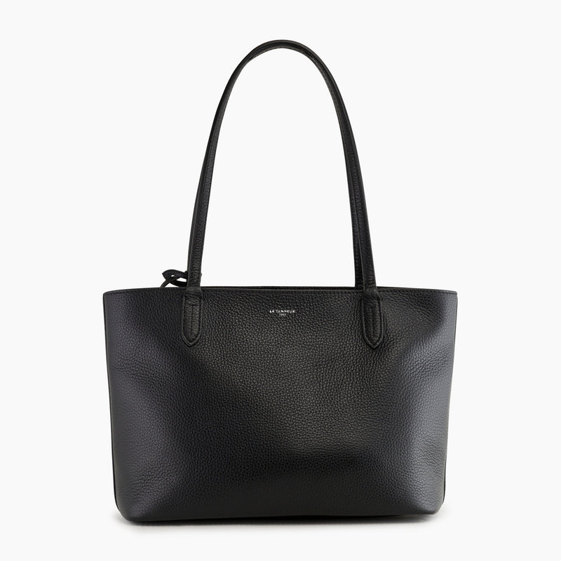 Small Louise tote bag in pebbled leather