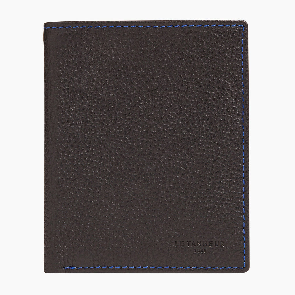 Medium Charles pebbled leather cardholder