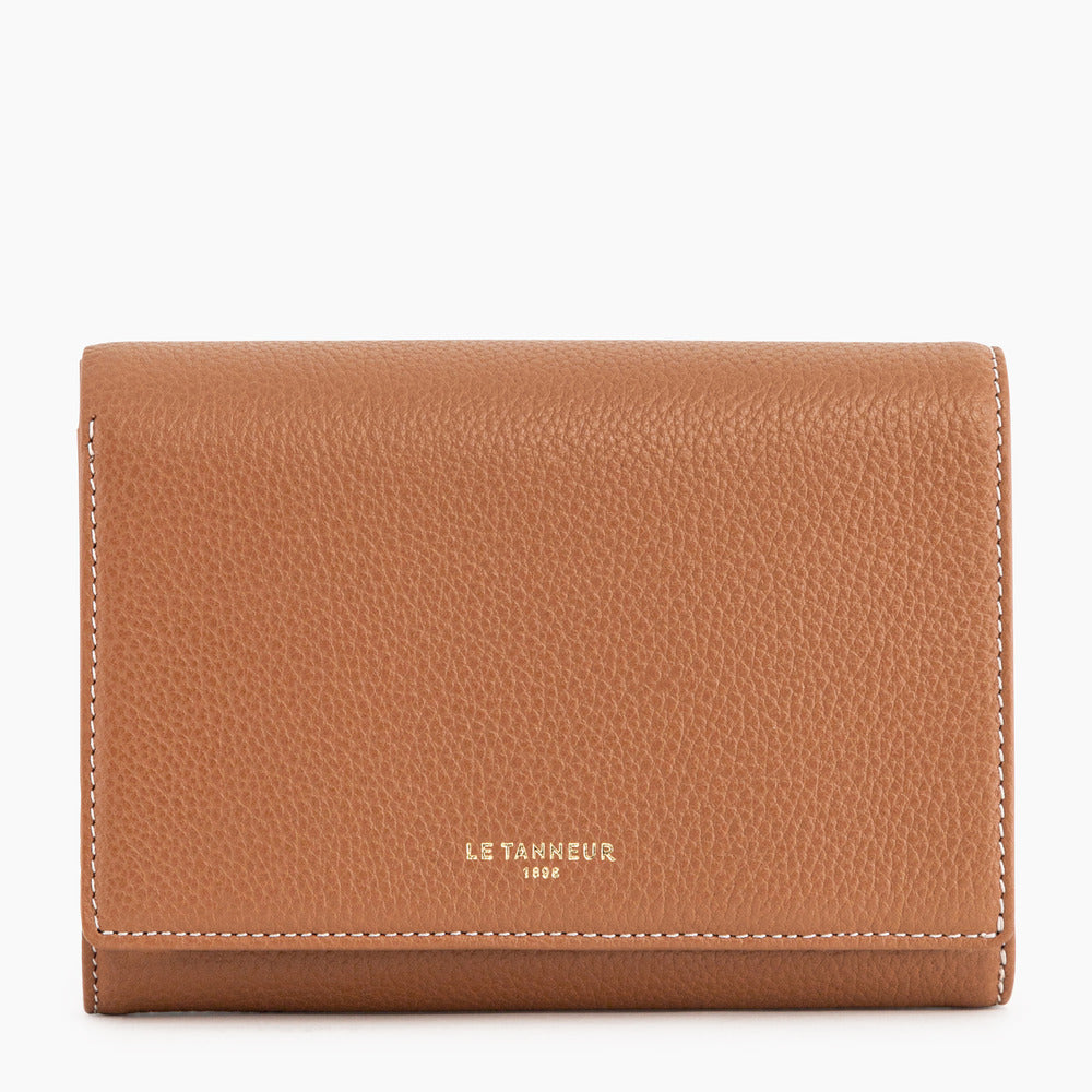 Emilie wallet in pebbled leather