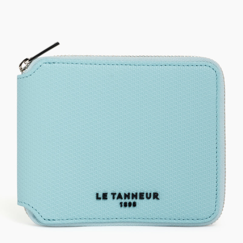 Emile L-zipped coin case in monogrammed leather