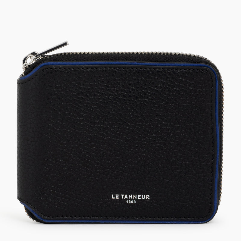 Augustin L-zipped coin case in pebbled leather