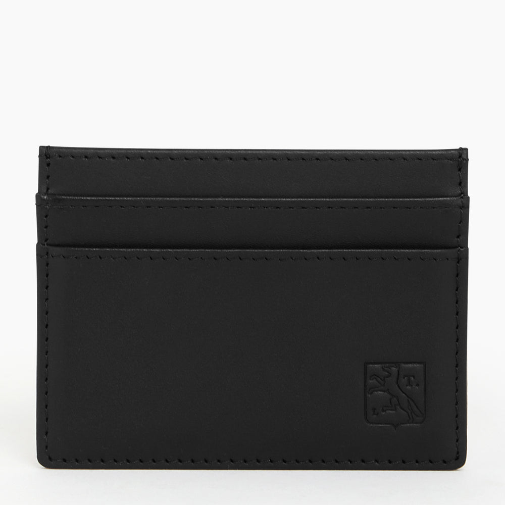 Maurice card case in coated canvas and smooth leather