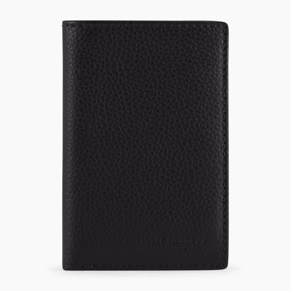 Small Charles pebbled leather cardholder