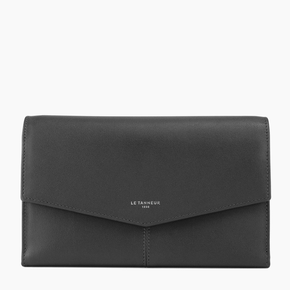 Charlotte flap smooth leather organizer wallet